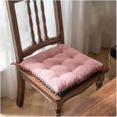 Weiche, dicke Esszimmerstuhlkissen mit Bändern, Set mit 2 quadratischen Sitzpolstern für Esszimmer und Schlafzimmer, 40 x 40 cm, bequeme Stuhlpolster für Stil und Unterstützung Weiche, dicke Esszimmerstuhlkissen mit Bändern, Set mit 2 quadratischen Sitzpolstern für Esszimmer und Schlafzimmer, 40 x 40 cm, bequeme Stuhlpolster für Stil und Unterstützung von Generisch