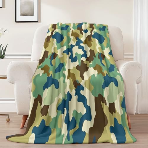 Weiche Kuscheldecke 150 x 200 cm fürs Kinderbett, Einfach Tarnung Geometrie Thema Kuscheldecke Leichter Plüschstoff für Sofa Couch Schlafzimmer Wohnzi - Braune Dunkelgrün Weiche Kuscheldecke 150 x 200 cm fürs Kinderbett, Einfach Tarnung Geometrie Thema Kuscheldecke Leichter Plüschstoff für Sofa Couch Schlafzimmer Wohnzi - Braune Dunkelgrün von Generisch