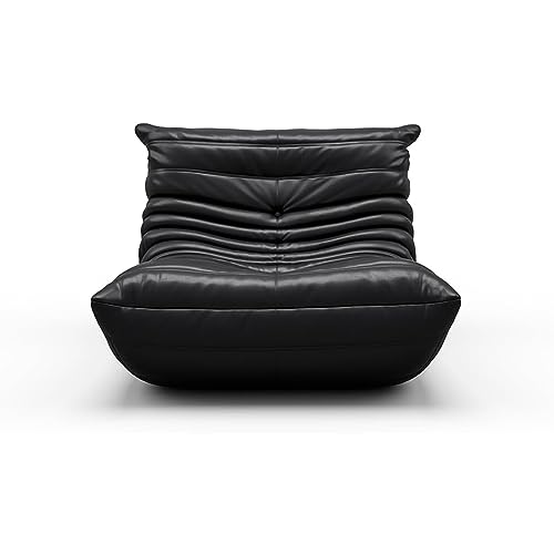 Weicher Mohair-Loungesessel, Beige, Teddy, faul, Kaminstühle, Liebessitz, Bodenstuhl (schwarz, 75 cm), gemütliches Teddybär-Design, Plüsch-Mohair-Material, bequemes faules Sofa für Wohnzimmer oder von Generisch