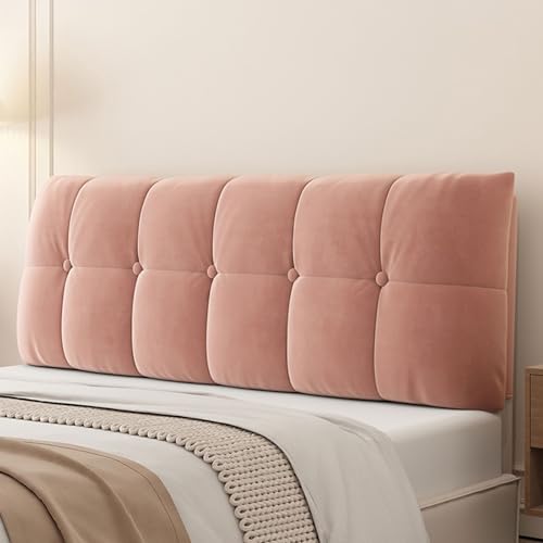 Weicher Plüsch-Kopfteil-Kissenbezug, gepolstert, Bettschutz, Kissen für Einzel-/Doppelbetten, Rückenstütze dekorativer Lippenbezug, 150 x 60 x 10 cm, Rosa, Schlafzimmer-Dekor Weicher Plüsch-Kopfteil-Kissenbezug, gepolstert, Bettschutz, Kissen für Einzel-/Doppelbetten, Rückenstütze dekorativer Lippenbezug, 150 x 60 x 10 cm, Rosa, Schlafzimmer-Dekor von Generisch