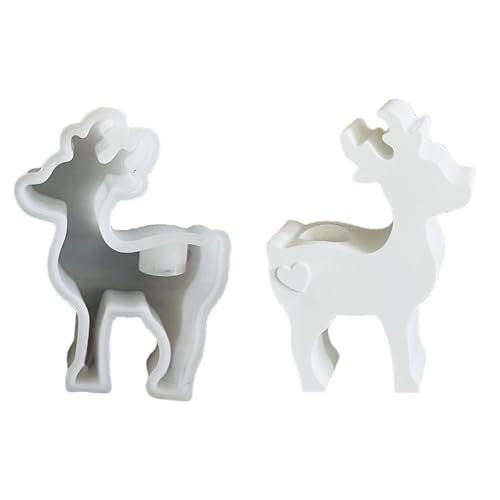 Weihnachts-Elch-Silikonform, Elch-Kerzenständer-Form | Kerzenhalterformen Weihnachten Silikonformen | Weihnachtselch Epoxidharzform zum Basteln Weihnachts-Elch-Silikonform, Elch-Kerzenständer-Form | Kerzenhalterformen Weihnachten Silikonformen | Weihnachtselch Epoxidharzform zum Basteln von Generisch