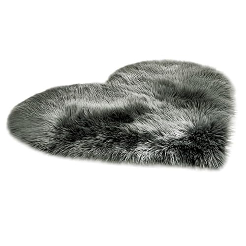 Weihnachts Teppich mit Schwarzem Herz Imitat Schaffell Matte 30x40 cm Rutschfester Kuscheliger Shaggy Teppich für Schlafzimmer Kunstfell Bodenmatte für Heim & Bettwäsche Weihnachts Teppich mit Schwarzem Herz Imitat Schaffell Matte 30x40 cm Rutschfester Kuscheliger Shaggy Teppich für Schlafzimmer Kunstfell Bodenmatte für Heim & Bettwäsche von Generisch