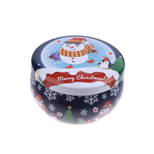 Weihnachts-Weißblechgläser, Tee-Gewürz-Süßigkeiten-Aufbewahrungsbox, Kerzenbehälter, Dekorationsbox von Generisch