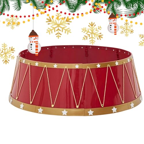 Weihnachtsbaum Ständerabdeckung - 65cm Weihnachtsbaum Rock mit Ständer und Körbchen - Partyzubehör Für Wohnzimmer Eingangsbereich Winterdekoration Innenbereich Außenbereich von Generisch