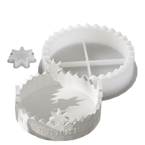 Weihnachtsformen - Christmas Adventskalender Form Für Kerzenständer Wiederverwendbare Formen Handwerk Gips Beton Kunstguss Projekt, Digitaler Countdown Ausschnitt Tablett Silikonform Ring Glücksstern Weihnachtsformen - Christmas Adventskalender Form Für Kerzenständer Wiederverwendbare Formen Handwerk Gips Beton Kunstguss Projekt, Digitaler Countdown Ausschnitt Tablett Silikonform Ring Glücksstern von Generisch