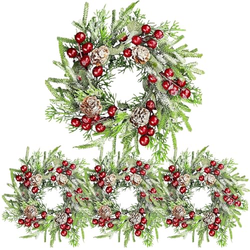 Weihnachtskranz, mit Kiefernkegeldesign, 22 cm/8,66 Zoll, Ferien -Türkranz -Set, festliches Tisch -Herzstück Girlande, natürliche Ästhetik, für Türen, Fenster, Wände, Schlafzimmer von Generisch