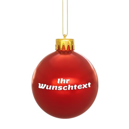 Weihnachtskugel Aufkleber Wunschtext in 8cm Länge (12 Zeichen/Zeile) #026 von Generisch
