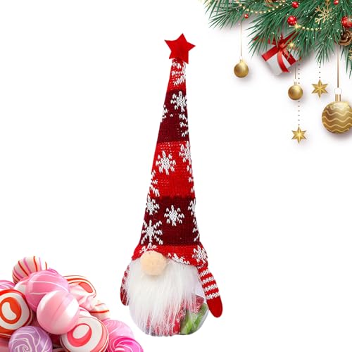 Weihnachtswichtel Figur – Zwerge Tischfiguren Weihnachten Snacks Glas | Dekorative Behälter für Schokolade Urlaub Tisch Kaminsims Eingang Schlafzimmer Küche Bar Klassenzimmer Familie Freunde von Generisch