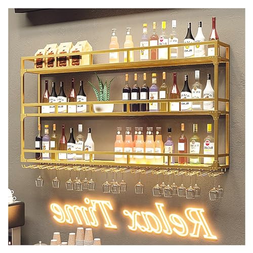 Weinflaschenhalter zur Wandmontage, mit Ausstellungsregal, industrielles Metall-Weinregal für Heimdekoration, 150 cm, Weinaufbewahrung, Organizer, stilvolles Weindisplay für Weinliebhaber Weinflaschenhalter zur Wandmontage, mit Ausstellungsregal, industrielles Metall-Weinregal für Heimdekoration, 150 cm, Weinaufbewahrung, Organizer, stilvolles Weindisplay für Weinliebhaber von Generisch