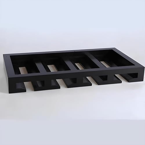 Weinglashalter aus Holz unter dem Schrank, Stielgläser, Abtropfgestell für bis zu 12 Kelche, Aufhänger für die Arbeitsplatte, 70 x 25 cm, Schwarz von Generisch