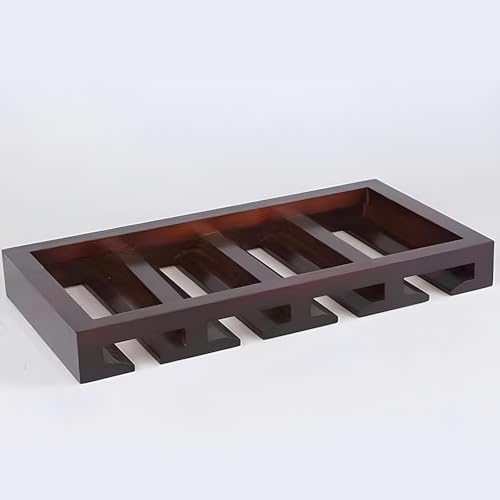 Weinglashalter aus Holz unter dem Schrank, Stielgläser, Abtropfgestell für bis zu 12 Kelche, platzsparende Aufbewahrung von Glaswaren, stilvolles schwarzes Design, 70 x 25 cm von Generisch