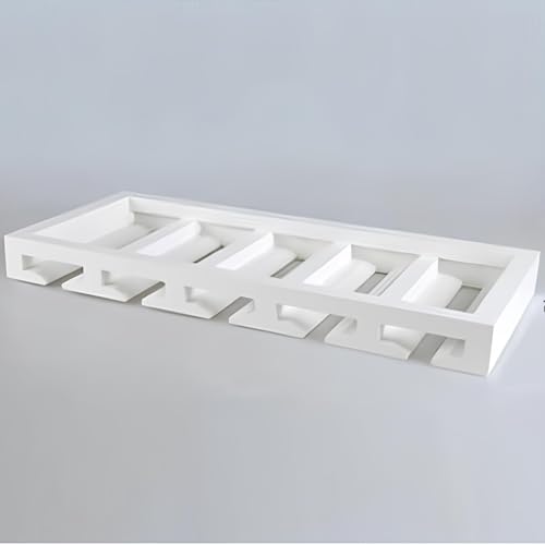 Weinglashalter aus Holz unter dem Schrank, Stielgläser, Abtropfgestell für bis zu 12 Kelche, platzsparende Aufbewahrungslösung für die Arbeitsplatte (Schwarz, 70 x 25 cm) von Generisch