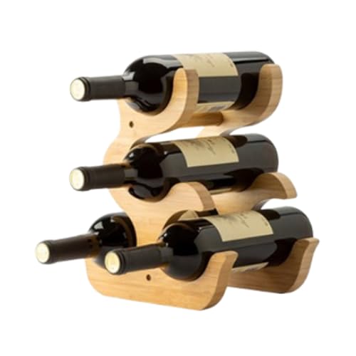 Weinregal, Bambusholz, für mehrere Flaschen, Arbeitsplatte, Aufbewahrungsregal für Weinflaschen, eleganter und funktionaler Weinflaschen-Organizer Weinregal, Bambusholz, für mehrere Flaschen, Arbeitsplatte, Aufbewahrungsregal für Weinflaschen, eleganter und funktionaler Weinflaschen-Organizer von Generisch