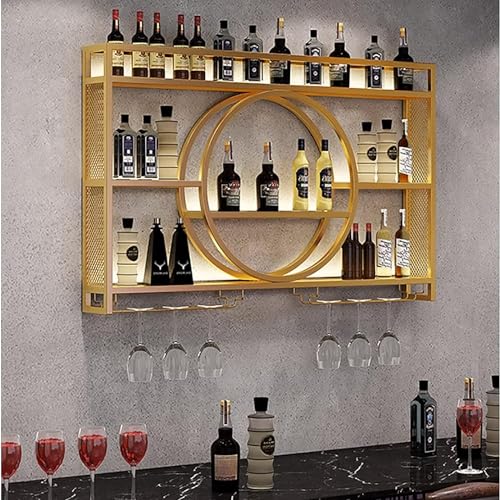 Weinregal, Wandmontage, Metall, moderne schwebende Regale/Eisen-Display-Ständer mit Glasregal für Zuhause, Restaurant/Bar, stilvolle Aufbewahrungslösung Weinregal, Wandmontage, Metall, moderne schwebende Regale/Eisen-Display-Ständer mit Glasregal für Zuhause, Restaurant/Bar, stilvolle Aufbewahrungslösung von Generisch