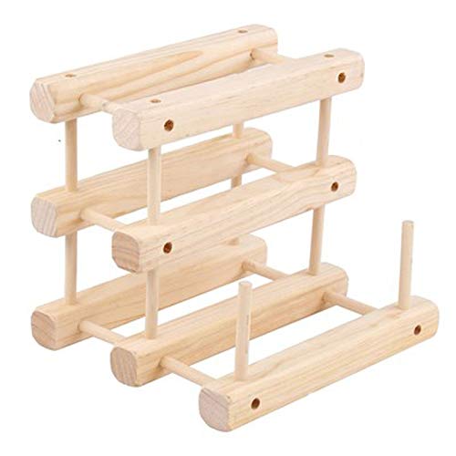 Weinregal Holz Rotweinflaschenhalter Faltbar Wohnzimmer Dekorschrank (C) von Generisch