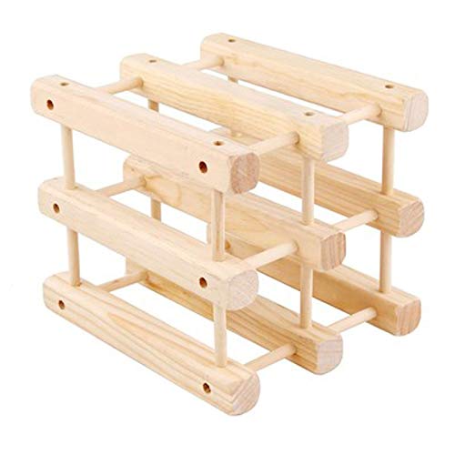 Weinregal Holz Rotweinflaschenhalter Faltbar Wohnzimmer Dekorschrank (D) von Generisch
