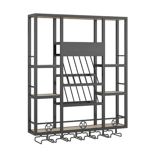 Weinregal Wandmontage mit LED-Licht – 3-stöckiges schwebendes Regal für Likörflaschen, industrielle Kelchaufbewahrung für Bars und Restaurants Weinregal Wandmontage mit LED-Licht – 3-stöckiges schwebendes Regal für Likörflaschen, industrielle Kelchaufbewahrung für Bars und Restaurants von Generisch