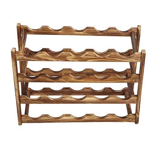 Weinregal aus Kiefernholz – Weinflaschen-Aufbewahrungsregal für Arbeitsplatte – Heimdekor-Lösung Weinregal aus Kiefernholz – Weinflaschen-Aufbewahrungsregal für Arbeitsplatte – Heimdekor-Lösung von Generisch