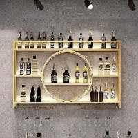 Weinregal aus Metall zur Wandmontage, modernes Weinregal für Schrank, stilvoller Champagner-Stielglashalter für Restaurant, Küche und Bar Weinregal aus Metall zur Wandmontage, modernes Weinregal für Schrank, stilvoller Champagner-Stielglashalter für Restaurant, Küche und Bar von Generisch