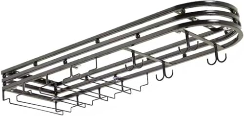 Weinregal aus Metall zur Wandmontage mit Stielglas-Aufhänger – Barregale Organizer für Zuhause, Küche, Dekoration, Aufbewahrung – Hängender Weinhalter Weinregal aus Metall zur Wandmontage mit Stielglas-Aufhänger – Barregale Organizer für Zuhause, Küche, Dekoration, Aufbewahrung – Hängender Weinhalter von Generisch