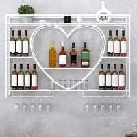 Weinregal aus Metall zur Wandmontage und Glasflaschenhalter – schwimmendes Weinregal für Zuhause, Küche, Wohnzimmer – Schwarz Weinregal aus Metall zur Wandmontage und Glasflaschenhalter – schwimmendes Weinregal für Zuhause, Küche, Wohnzimmer – Schwarz von Generisch