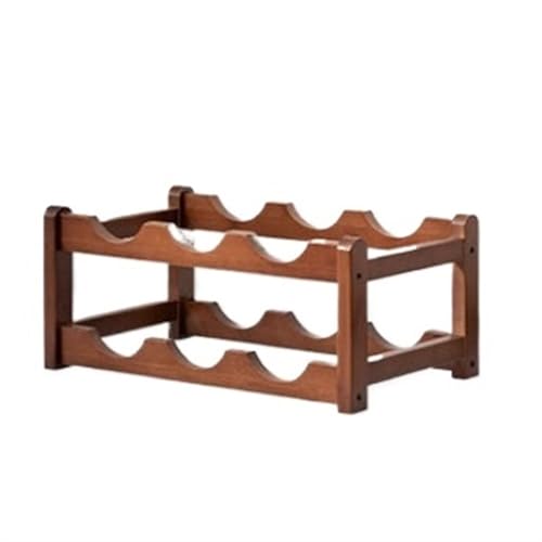 Weinregal für mehrere Flaschen, stilvoller Rotweinhalter und Vitrine, Aufbewahrung für Weinflaschen, kompaktes Gitter-Design (35,8 x 23,4 x 15 cm) von Generisch