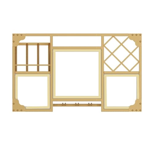 Weinregal mit 3 Etagen, Metall, zur Wandmontage, mit Glashalter, keine Montage erforderlich, ideal für Bar oder Küche, stilvolles Gold- und Grau-Design, 100 cm Weinregal mit 3 Etagen, Metall, zur Wandmontage, mit Glashalter, keine Montage erforderlich, ideal für Bar oder Küche, stilvolles Gold- und Grau-Design, 100 cm von Generisch