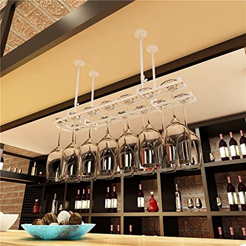 Weinregal zum Aufhängen, Weinglasregal/Kelchhalter, Vintage, Schmiedeeisen, Decke, 30–60 cm, höhenverstellbar, kopfüber Weinglasregal für Esszimmer/Bar/Wohnzimmer, Heimdekoration Weinregal zum Aufhängen, Weinglasregal/Kelchhalter, Vintage, Schmiedeeisen, Decke, 30–60 cm, höhenverstellbar, kopfüber Weinglasregal für Esszimmer/Bar/Wohnzimmer, Heimdekoration von Generisch