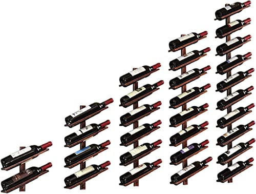 Weinregal zur Wandmontage, Eisen, zum Aufhängen, Weinregal, Bar, Flasche, Bronze, Fassungsvermögen 750 ml, Schwarz, Bronze/6 Flaschen von Generisch