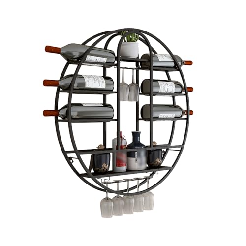 Weinregal zur Wandmontage, modernes Weinregal mit Weinflaschenhalter und Liköraufbewahrung Weinregal zur Wandmontage, modernes Weinregal mit Weinflaschenhalter und Liköraufbewahrung von Generisch
