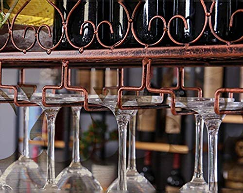 WeinregalWeinregale Weinregal aus Metall zum Aufhängen von Rotweinbecherhaltern, umgedrehter Glashalter/Kreative Hausbar/Weinregal zum Aufhängen von Glashaltern (Größe: 120–25 cm) (80 x 25 c von Generisch
