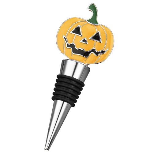 Weinstopfen – Weinsparer, Halloween-Kürbis-Getränkeflaschenverschluss, starke Abdichtung, Champagner-Konservierer, Getränke-Dekorationen für Zuhause, Keller, Wohnzimmer, Party, Hochzeit, Küche von Generisch