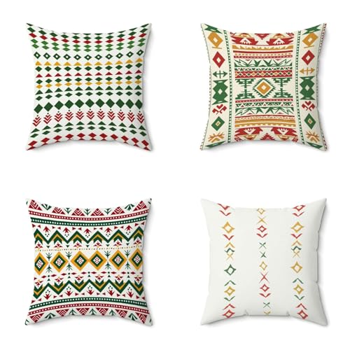 Weiß Kissenbezug 50X50CM 4er Set Outdoor Kissen Wetterfest Leinen Sofakissen Bohemia Deko Kissen mit Unsichtbarem Reißverschluss für Schlafzimmer Bett Sofa Stuhl Garten Home Decor Geschenke H-9707 Weiß Kissenbezug 50X50CM 4er Set Outdoor Kissen Wetterfest Leinen Sofakissen Bohemia Deko Kissen mit Unsichtbarem Reißverschluss für Schlafzimmer Bett Sofa Stuhl Garten Home Decor Geschenke H-9707 von Generisch