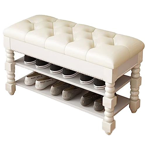 Weiße 80 cm gepolsterte Schuhbank, stilvolle Eingangs-Aufbewahrung für Schlafzimmer, Schrank, Wohnzimmer, Flur, perfekt für Schuhaufbewahrung und Sitzgelegenheiten Weiße 80 cm gepolsterte Schuhbank, stilvolle Eingangs-Aufbewahrung für Schlafzimmer, Schrank, Wohnzimmer, Flur, perfekt für Schuhaufbewahrung und Sitzgelegenheiten von Generisch