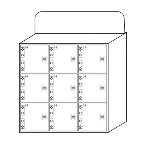 Weiße Acryl-Aufbewahrungsbox für Mobiltelefone mit 40 Schlitzen, abschließbare Tür und Schlüssel, um Ihre Handys stilvoll zu sichern Weiße Acryl-Aufbewahrungsbox für Mobiltelefone mit 40 Schlitzen, abschließbare Tür und Schlüssel, um Ihre Handys stilvoll zu sichern von Generisch