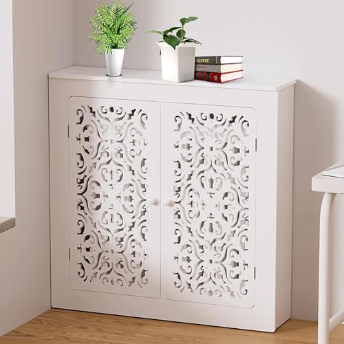 Weiße Heizkörperabdeckung – moderne Holzheizungsabdeckung und Schrankregal-Organizer für Wohnzimmer, Schlafzimmer und Badezimmer Weiße Heizkörperabdeckung – moderne Holzheizungsabdeckung und Schrankregal-Organizer für Wohnzimmer, Schlafzimmer und Badezimmer von Generisch