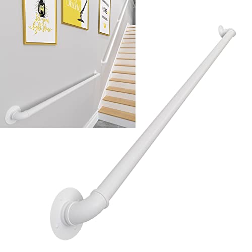Weiße Schmiedeeisen Handläufe 3060m - Komplettes WallMount Geländer-Set für Innentreppen & Außentreppen - Langlebiges 90cm Sicherheitsgeländer für Treppen von Generisch