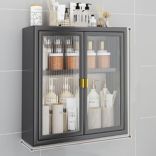 Weißer Badezimmer-Wandschrank mit Türen, über WC-Aufbewahrung, Wandmontage, 3-lagiges Regal für Küche, Esszimmer und Eingangsbereich, stilvolles schwarzes Design Weißer Badezimmer-Wandschrank mit Türen, über WC-Aufbewahrung, Wandmontage, 3-lagiges Regal für Küche, Esszimmer und Eingangsbereich, stilvolles schwarzes Design von Generisch