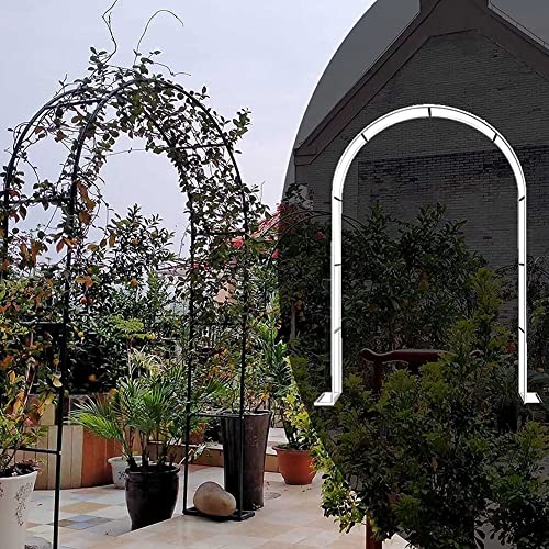 Weißer Gartenbogen zum Klettern von Rosen und Pflanzen, Metall-Blumenlaube, Torbogen für den Außenbereich, für Hochzeiten, Jubiläen und Geburtstagsfeiern, 1,4 m x 2,3 m Weißer Gartenbogen zum Klettern von Rosen und Pflanzen, Metall-Blumenlaube, Torbogen für den Außenbereich, für Hochzeiten, Jubiläen und Geburtstagsfeiern, 1,4 m x 2,3 m von Generisch