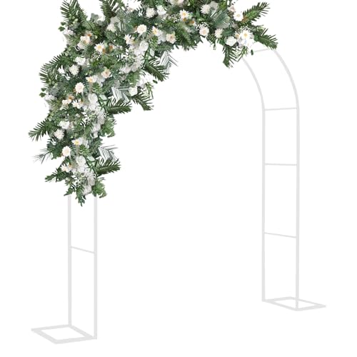 Weißer Metall-Gartenbogen für Hochzeit, Rankhilfe für Kletterpflanzen, Zeremonie & Partydekoration, Gartenlaube (1,2 x 2,2 m - 3,5 x 2,2 m) von Generisch