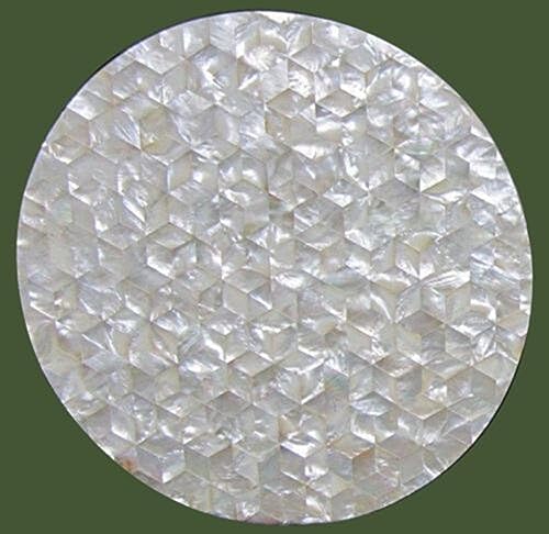 Weißer Perlmutt-Terrassentisch I MOP Besprechungstisch I MOP Patio Sofa Tisch für Garten I MOP Flur Tischplatte 48 x 48 Zoll von Generisch