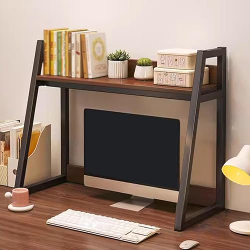 Weißer Schreibtisch-Organizer, Regal, DIY-Computer-Aufbewahrungsregal, Heimbüro, Schreibtisch-Organizer, für effiziente Organisation, multifunktionales Bücherregal, platzsparendes Design von Generisch