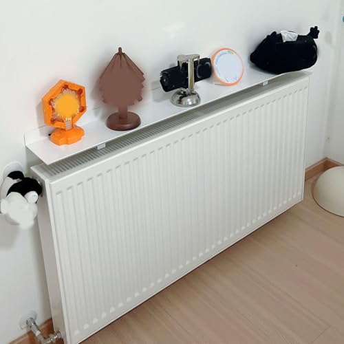 Weißes Heizkörperregal, ohne Bohren, Heizkörperabdeckung, mit Halterungen, 140 cm, schwebendes Regal für Esszimmer/Bauernhaus Weißes Heizkörperregal, ohne Bohren, Heizkörperabdeckung, mit Halterungen, 140 cm, schwebendes Regal für Esszimmer/Bauernhaus von Generisch