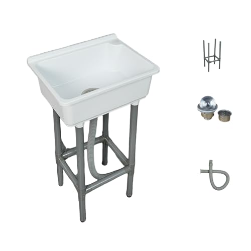 Weißes Waschtisch 43x32x83 cm Aufsatzwaschbecken für Gäste-WC, Waschküche & Garage, langlebiges Design, platzsparendes Essential für Zuhause & Hauswirtschaftsbereiche Weißes Waschtisch 43x32x83 cm Aufsatzwaschbecken für Gäste-WC, Waschküche & Garage, langlebiges Design, platzsparendes Essential für Zuhause & Hauswirtschaftsbereiche von Generisch