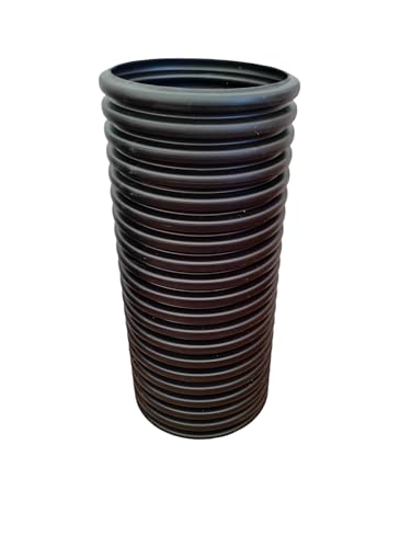 Wellrohr 1m DN425/SN4 Steigrohr Schacht Deckel Drainage KG Rohr Abwasser Brunnen Kontrollschacht Schalungsrohr Fundamentrohr Carport Garage Pumpensumpf Dachrinne Sickerschacht Garten von Generisch
