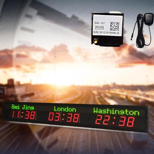 Weltzeitzonen-Uhr mit GPS-Autokorrektur, Verbindung über Telefon/Computer, zeigt 3 Städte gleichzeitig an Weltzeitzonen-Uhr mit GPS-Autokorrektur, Verbindung über Telefon/Computer, zeigt 3 Städte gleichzeitig an von Generisch