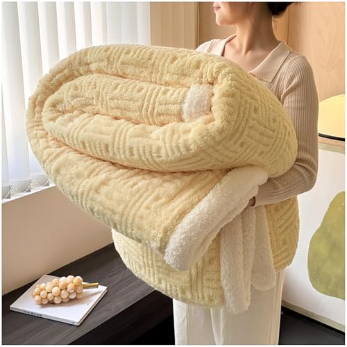 Wendbare Jacquard-Fleece-Überwurfdecke – ultraweich und warm für Couch und Heimdekoration im Winter Wendbare Jacquard-Fleece-Überwurfdecke – ultraweich und warm für Couch und Heimdekoration im Winter von Generisch