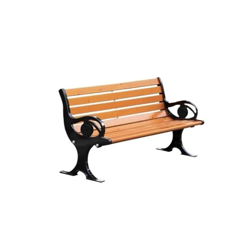 Wetterbeständige Aluminium-Gartenbank mit Rückenlehne, 150 cm, Parkbank für Terrasse, Hof und Garten, stilvolle Outdoor-Möbel von Generisch