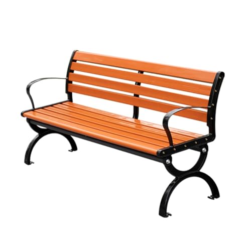Wetterbeständige Gartenbank mit Rückenlehne und Armlehne, Kunststoff, Holz, Outdoor-Stuhl für Parkveranda und öffentliche Räume, 120 x 50 x 73 cm Wetterbeständige Gartenbank mit Rückenlehne und Armlehne, Kunststoff, Holz, Outdoor-Stuhl für Parkveranda und öffentliche Räume, 120 x 50 x 73 cm von Generisch