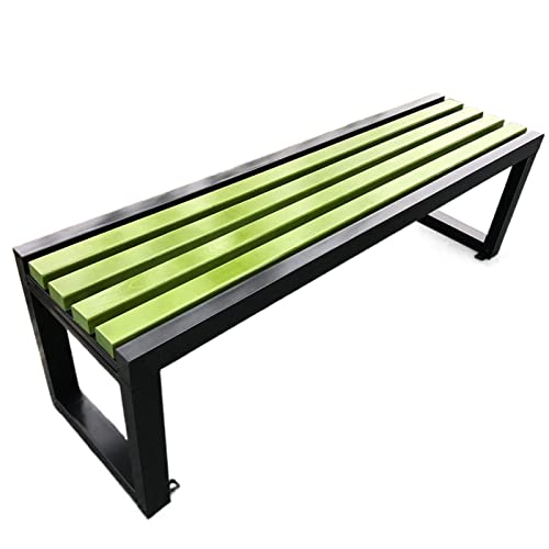 Wetterfeste 3-Sitzer-Gartenbank aus Metall, erschwingliche Sitzgelegenheit im Freien ohne Rückenlehne für Balkon, Terrasse und Garten, Hellbraun, 11 Farben erhältlich (180 x 40 x 45 cm) von Generisch